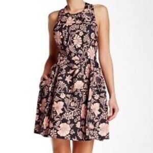 Jill Stuart Linen‎ Blend Floral Dress
